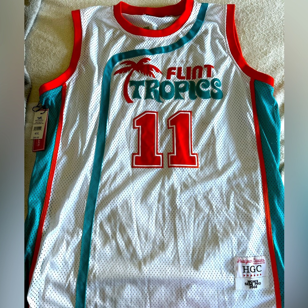 Basketball Jersey 4XL white and orange
